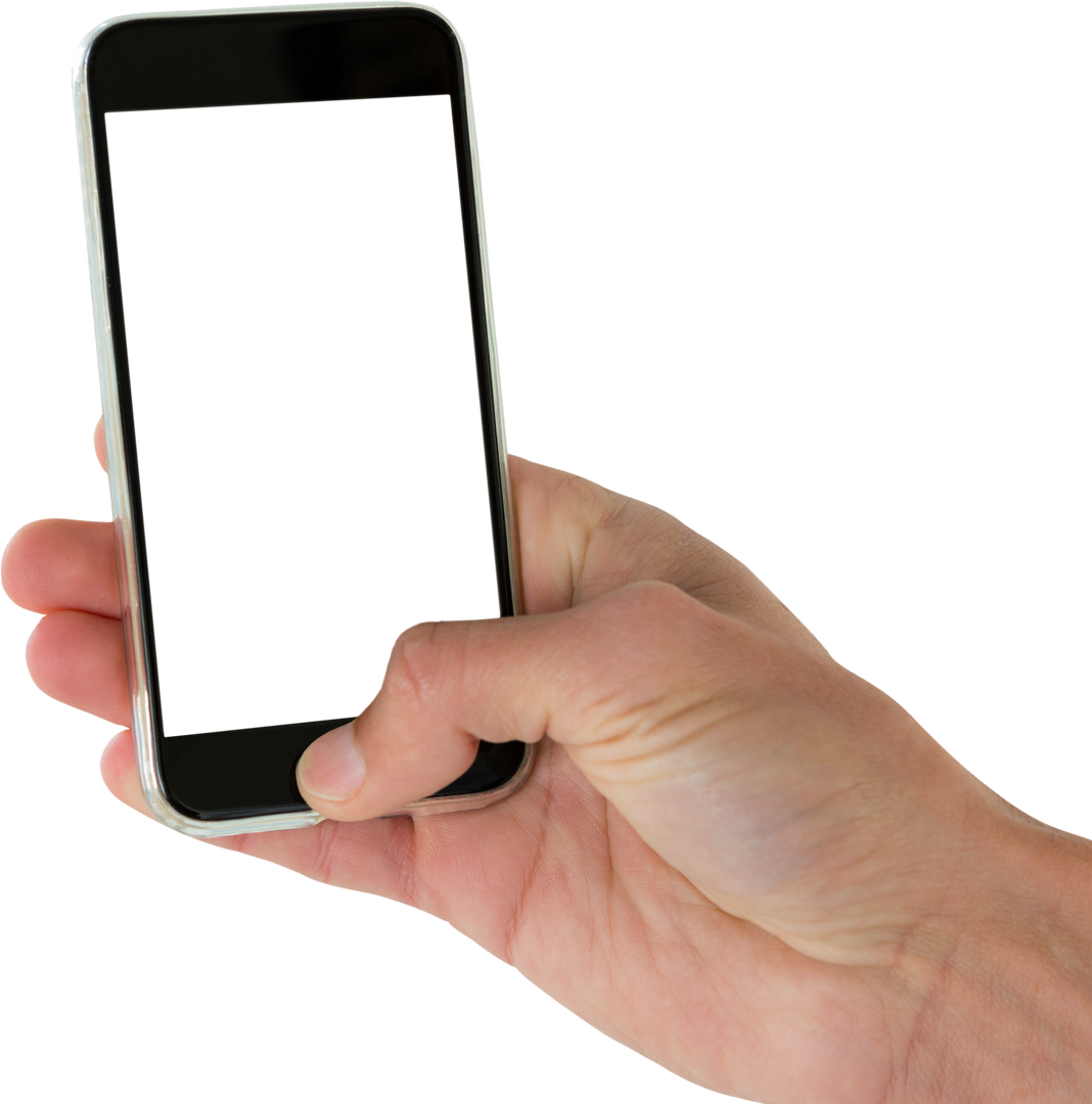 Transparent Smartphone Handheld Close-up Isolated - Download Free Stock Images Pikwizard.com