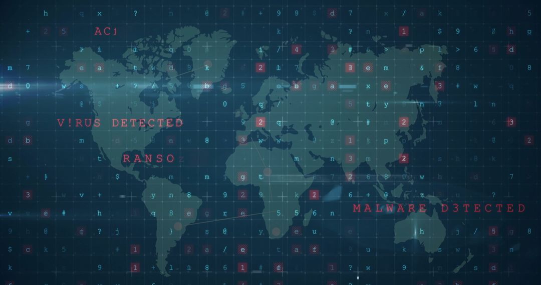 Global Cybersecurity Interface with Alert Notifications