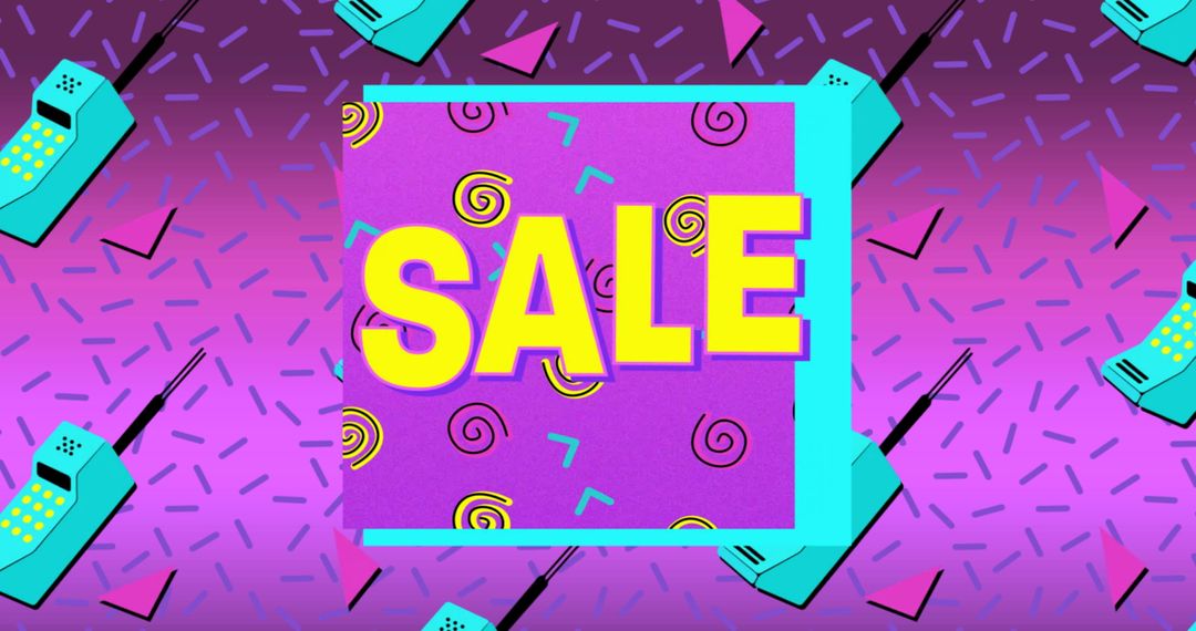 Bright Neon Sale Promotion with 90s Retro Vibes