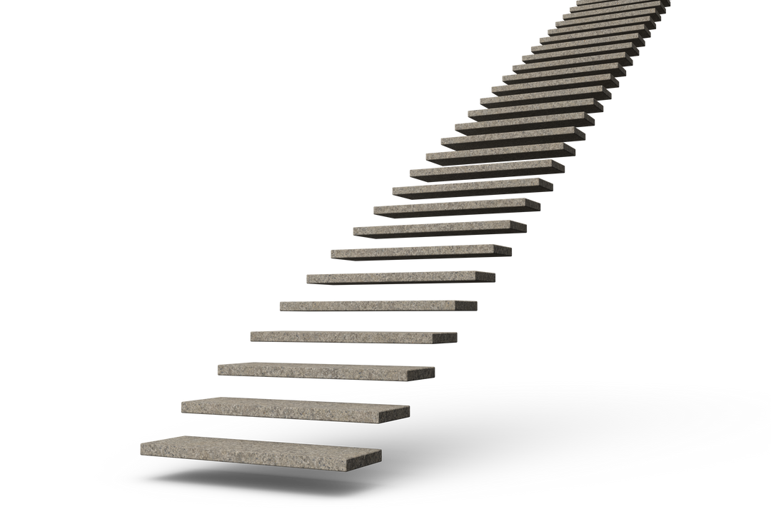 Digital PNG Illustration of Slightly Ascending Gray Stairs Transparent Background - Download Free Stock Images Pikwizard.com