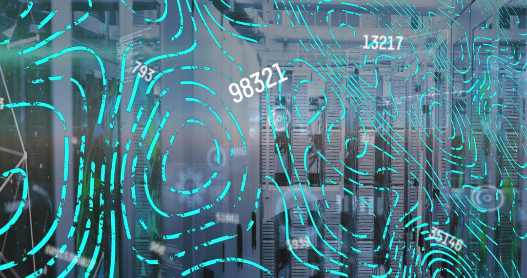 Abstract Data Visualization in Data Center Environment - Free Images, Stock Photos and Pictures on Pikwizard.com