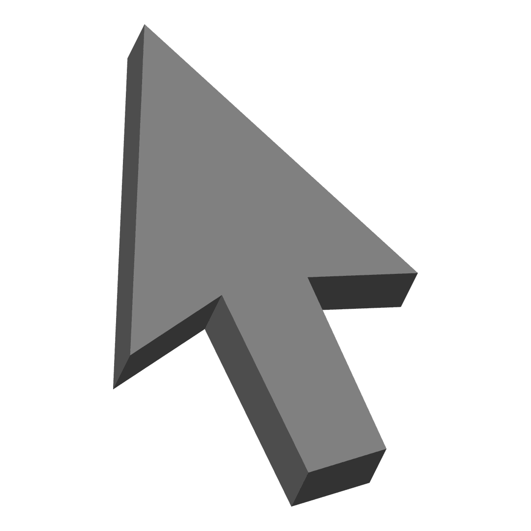 Grey Arrow Symbol Isolated on Transparent Background