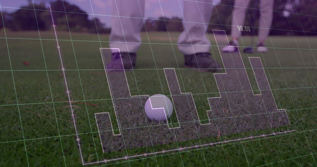 Kinetic Golfer Studying Precision on the Putting Green