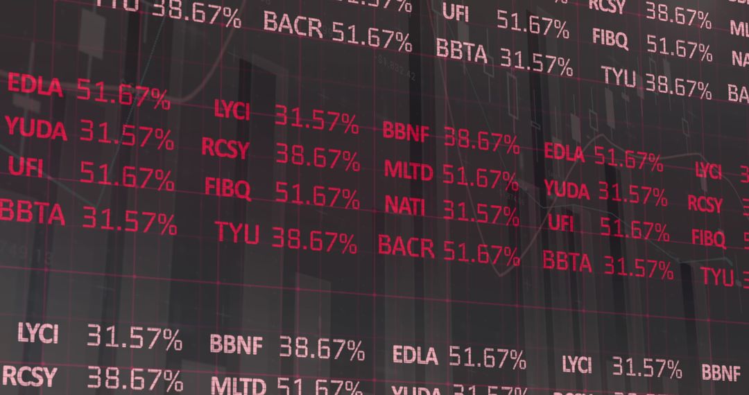 Digital Financial Data Graph with Statistics and Figures