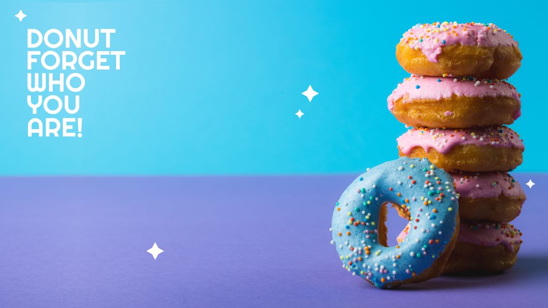 Vibrant Donuts with Motivational Message Poster