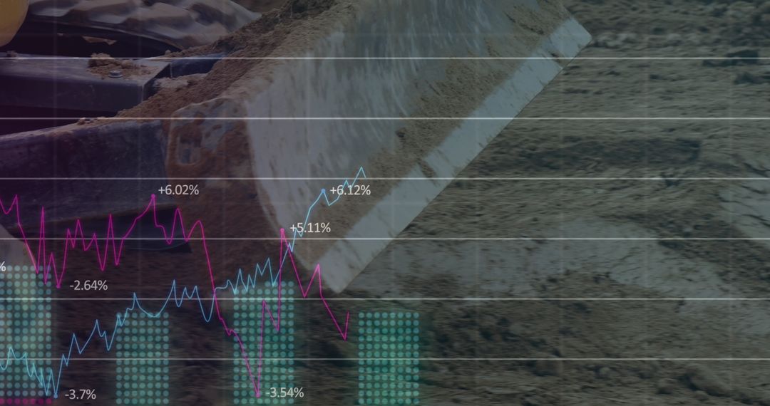 Business Data Analytics Overlapping Construction Equipment at Worksite