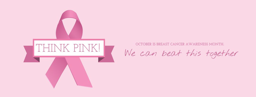 Breast Cancer Awareness Pink Ribbon with Inspirational Message - Download Free Stock Templates Pikwizard.com