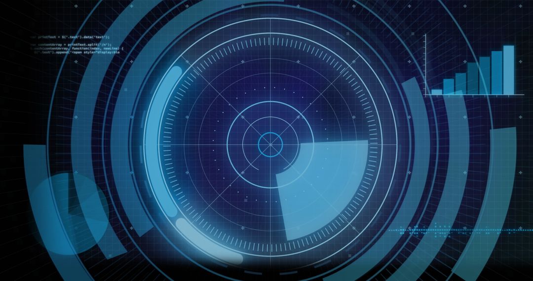 Futuristic Radar Interface with Data Analytics