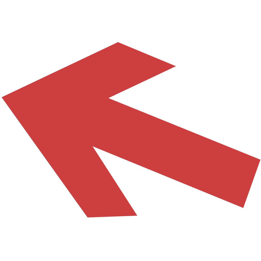 Red Arrow Sign on Transparent Background for Directions