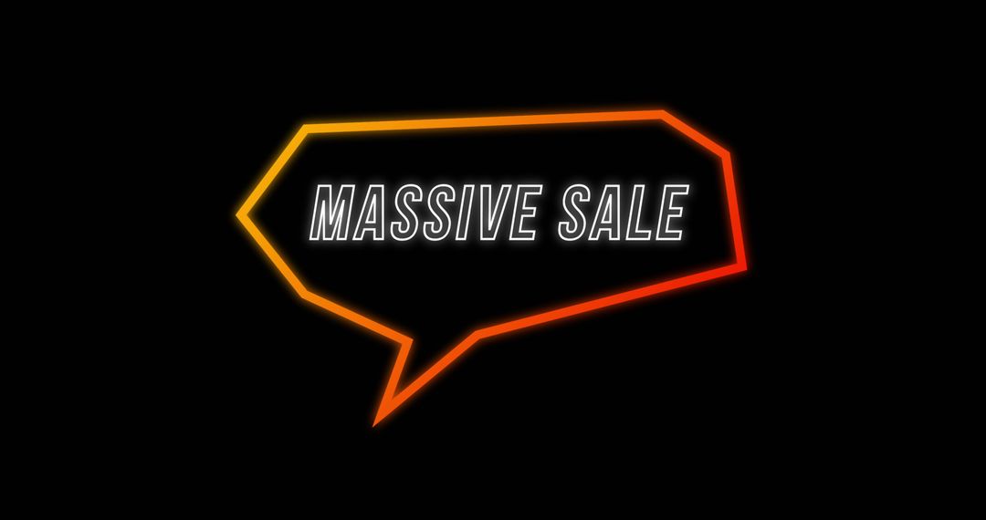 Retro Eighties Massive Sale Neon Advertisement - Free Images, Stock Photos and Pictures on Pikwizard.com