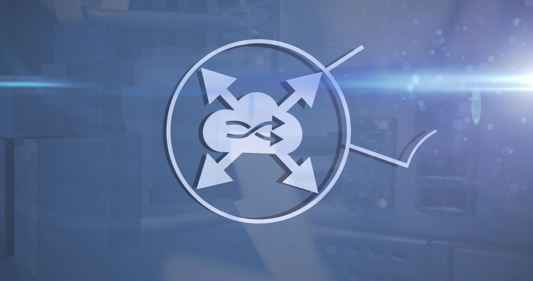 Digital Connectivity and Data Network Illustration on Blue Background