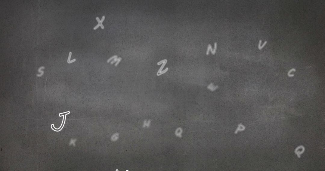 Floating English Alphabets on Grey Background for Educational Themes