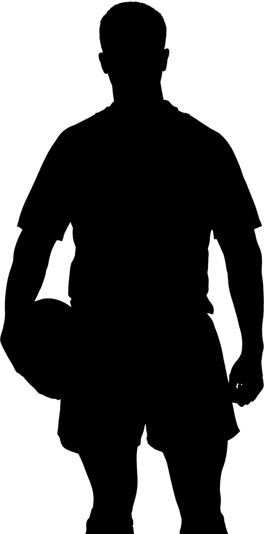 Transparent Rugby Player Holding Ball in Style