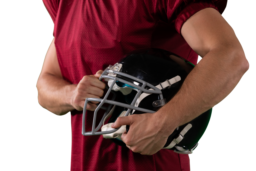 Mid Section of Holding American Football Helmet Transparent Background - Download Free Stock Images Pikwizard.com