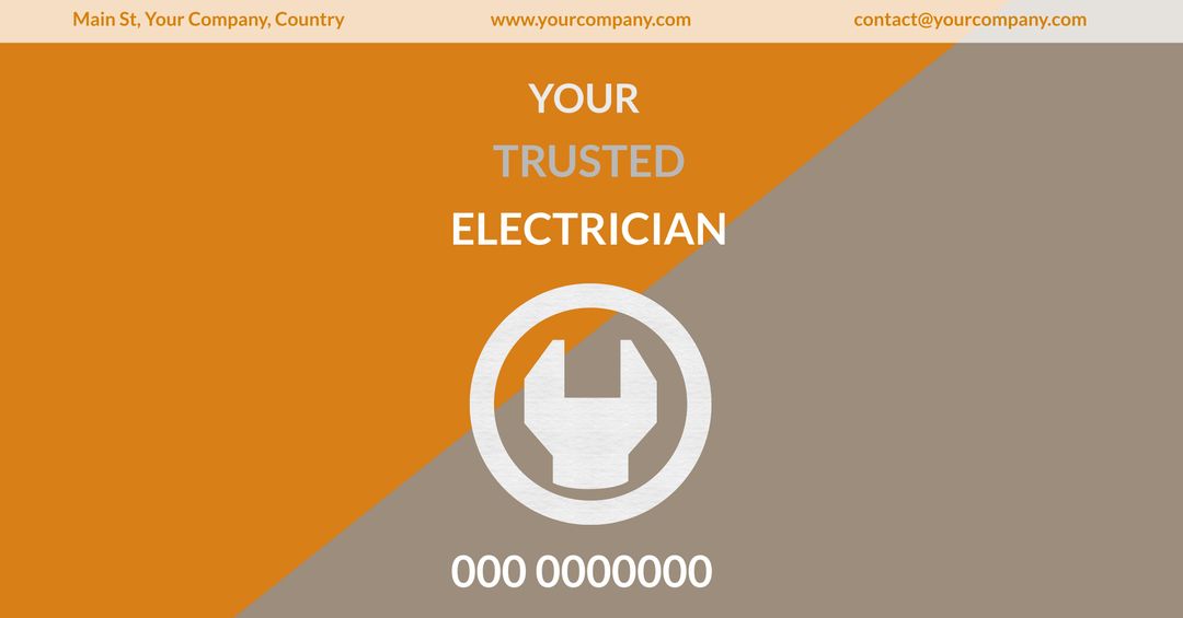 Professional Electrician Service Flyer with Bold Design