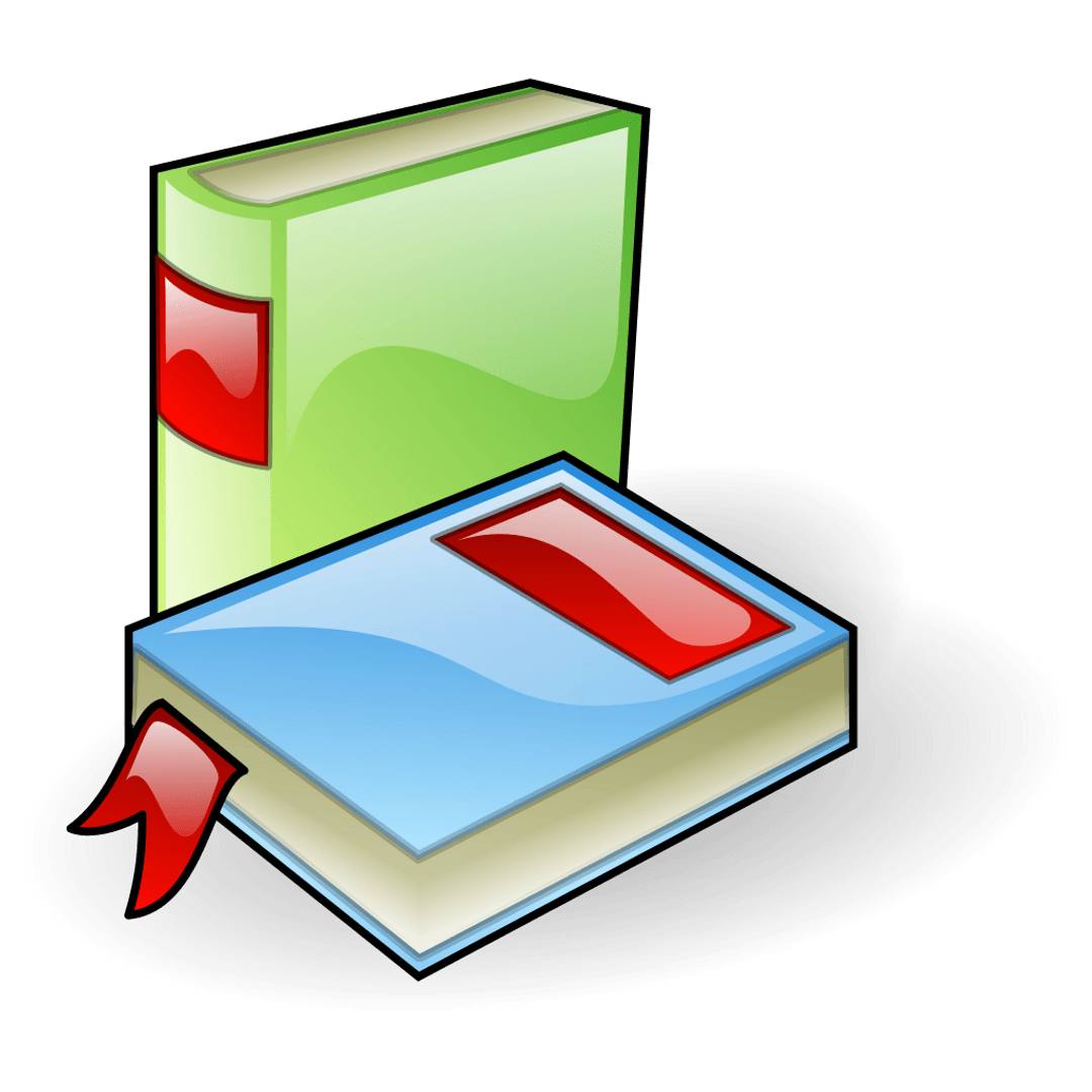 Colorful Transparent Books with Bookmarks Illustration