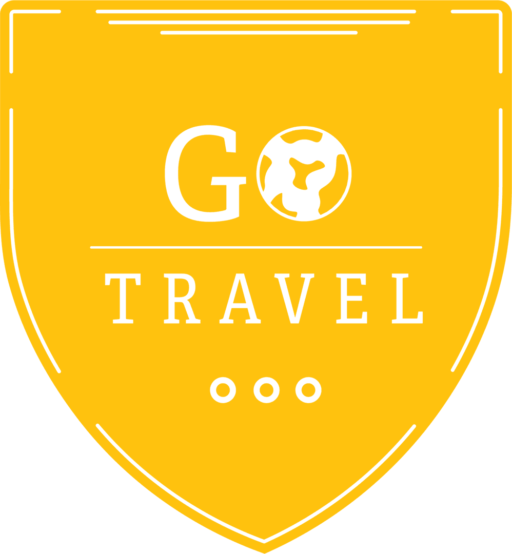 Modern Go Travel Badge with Transparent Background Design