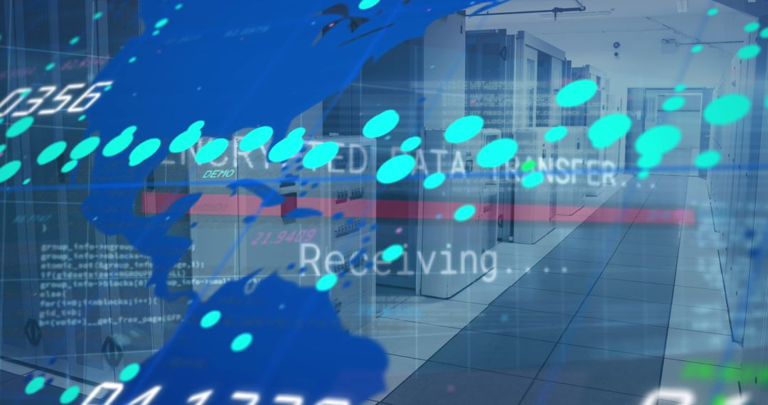 Digital Data Transfer in High-Tech Server Room