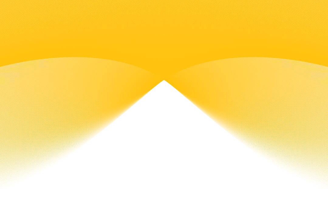 Yellow abstract curved design on transparent background