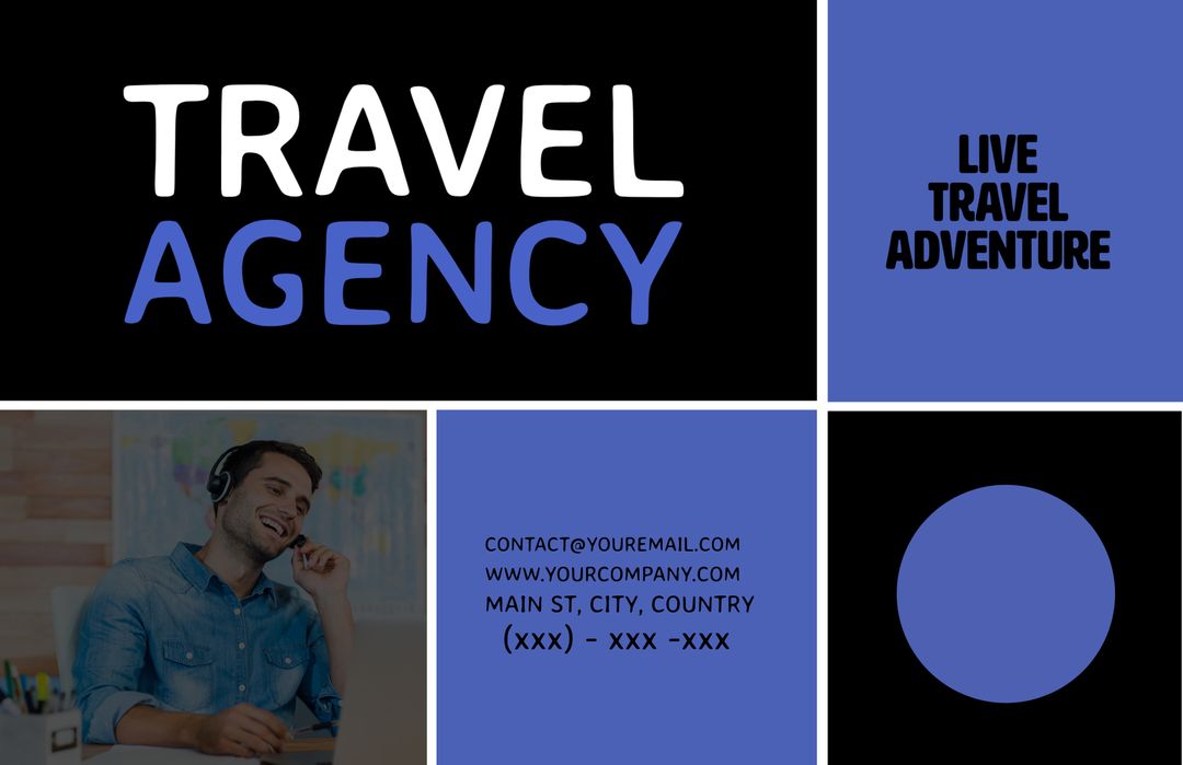 Modern Travel Agency Service Promotion Template Design