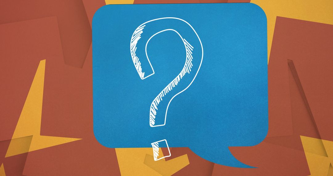 Comic Speech Bubble with Question Mark Symbol