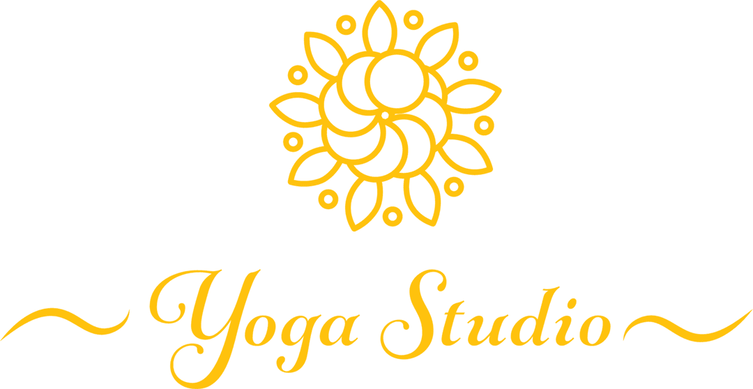 Elegant Yoga Studio Logo Design on Transparent Background