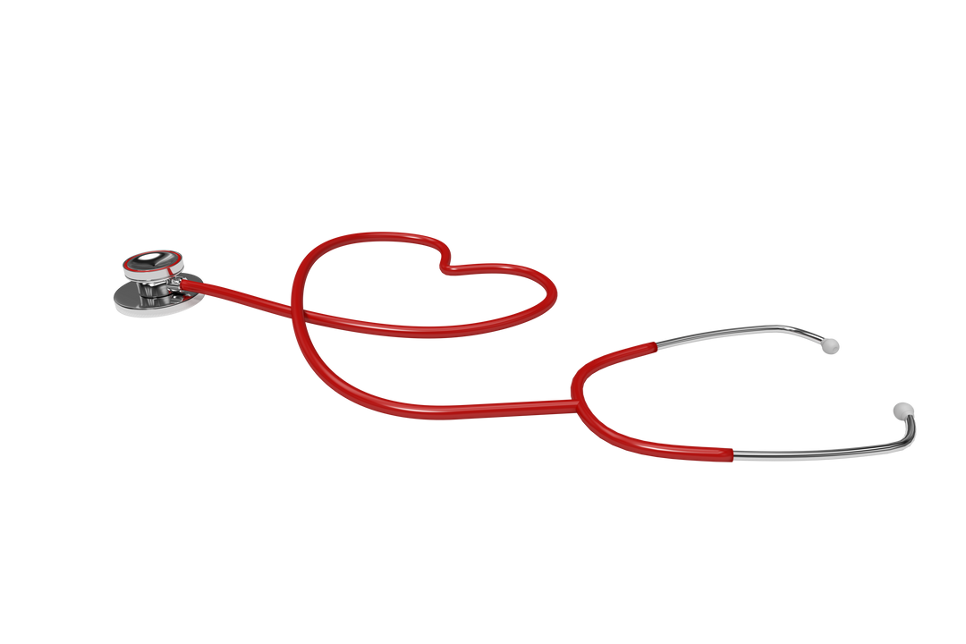 Red Stethoscope Forming Heart Shape on Transparent Background - Download Free Stock Images Pikwizard.com