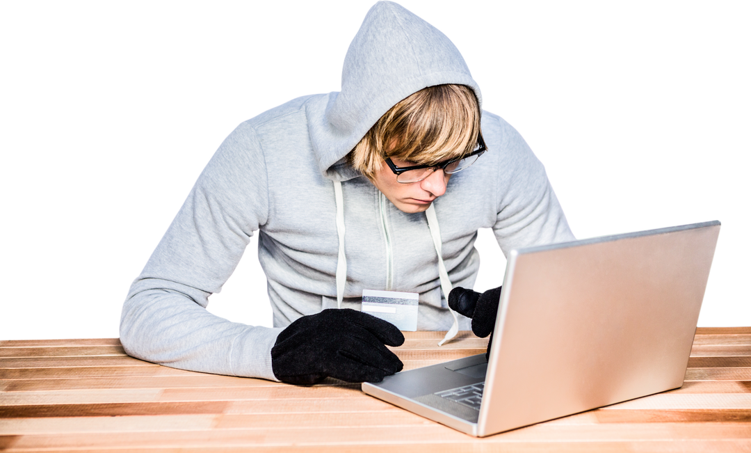 Man in Hooded Jacket Transparent Background Hacking a Laptop - Download Free Stock Images Pikwizard.com