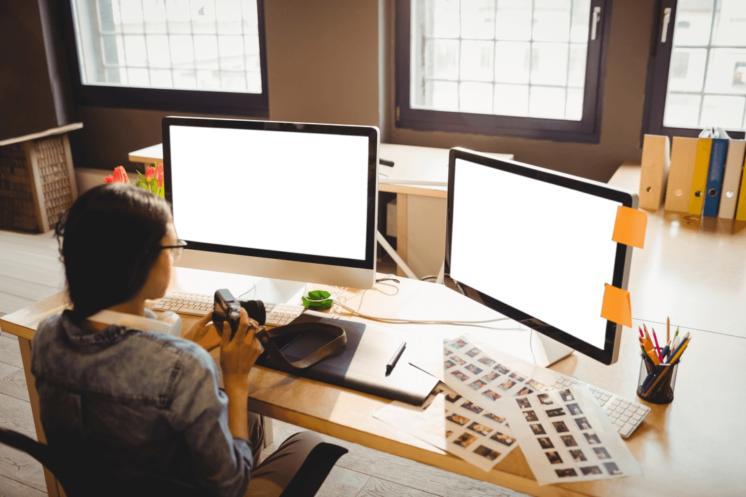 Transparent Screen Displays in Creative Office Environment