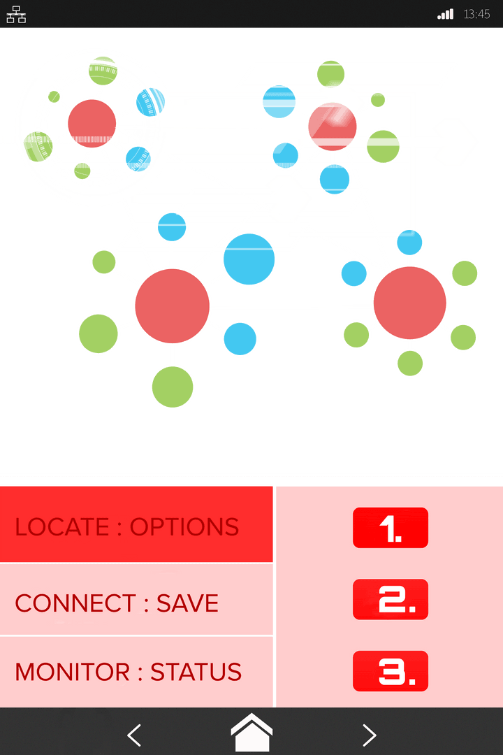 Transparent Digital Interface with Network Elements and Icons