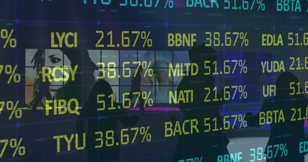 Diverse Workforce Analyzing Data in Stock Market Environment