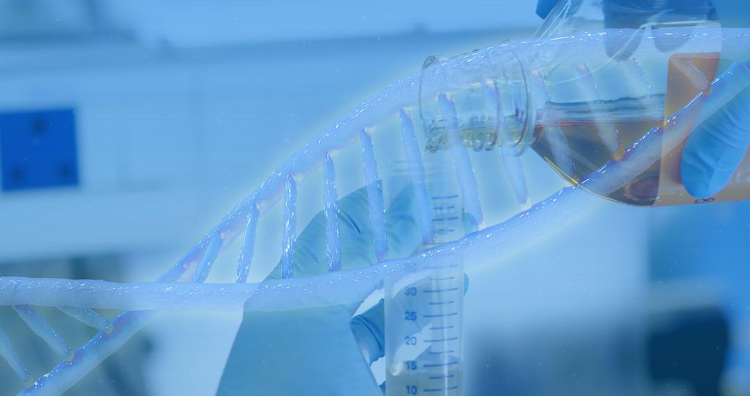 Healthcare Professional Analyzing DNA in Laboratory Setting