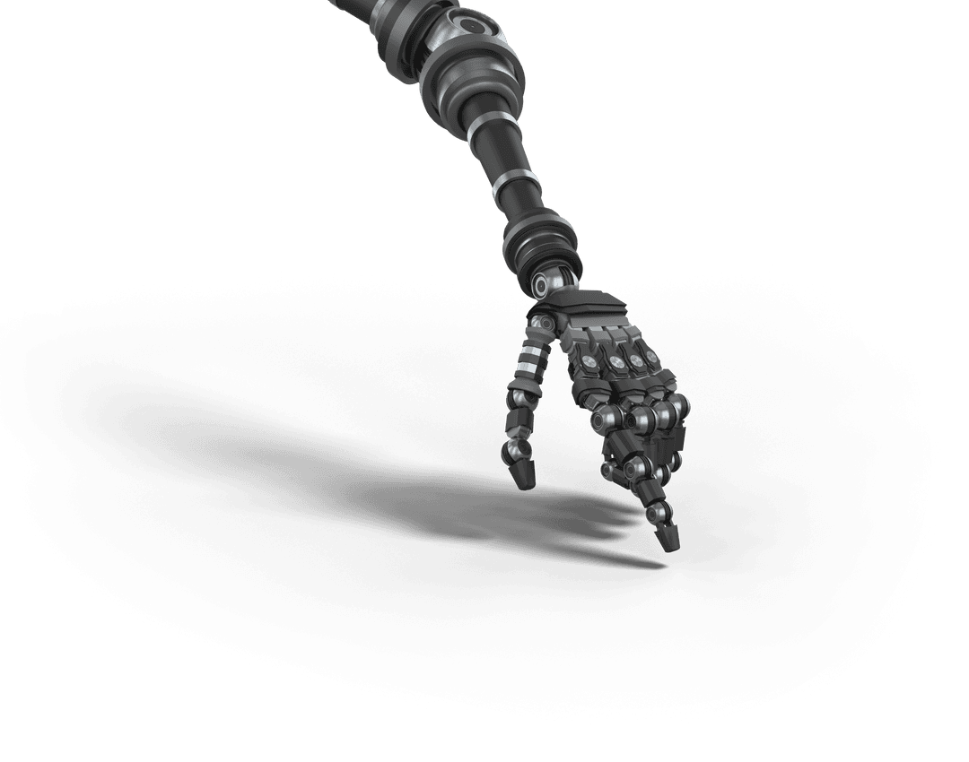 Transparent View of Robotic Arm in Playful Gesture - Download Free Stock Images Pikwizard.com