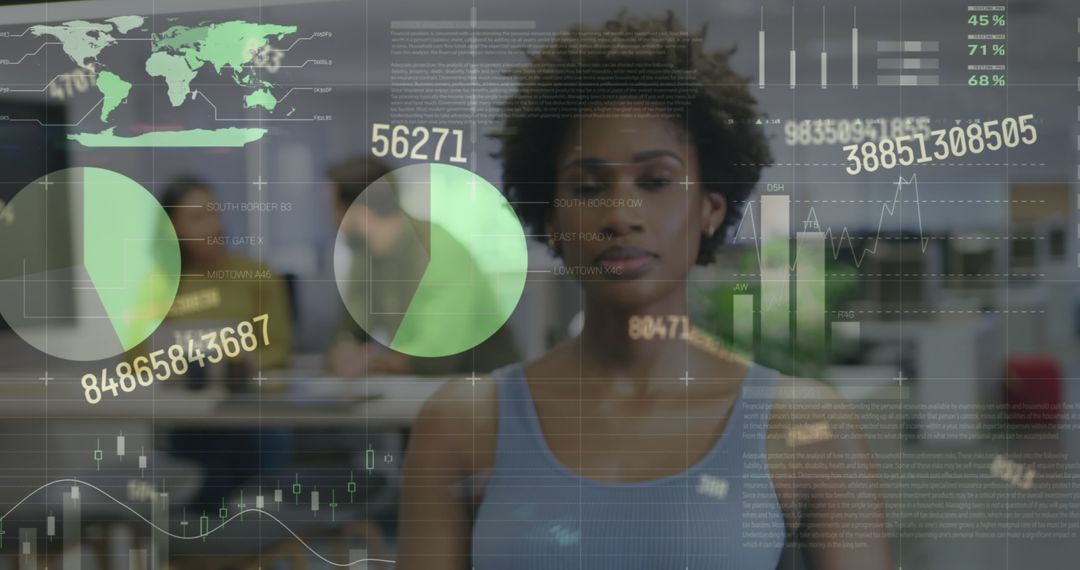 Diverse Professional Analyzing Financial Data Visuals in Office