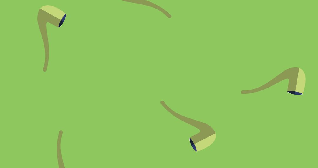 Whimsical Pipe Illustrations on Bright Green Background
