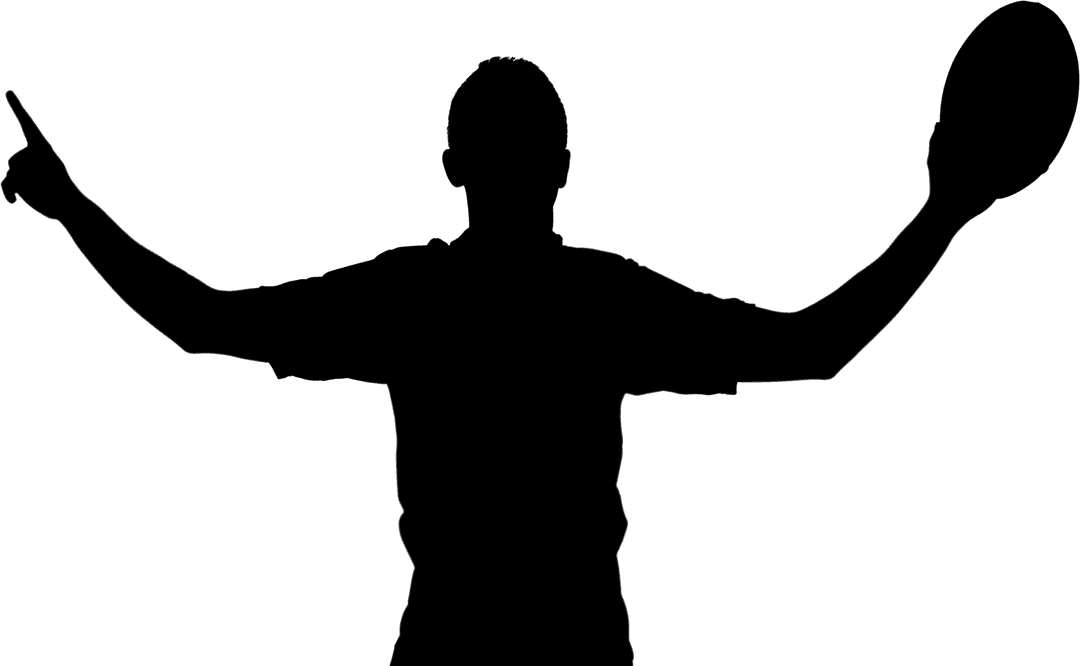 Soccer Player Silhouette Kicking Transparent Ball