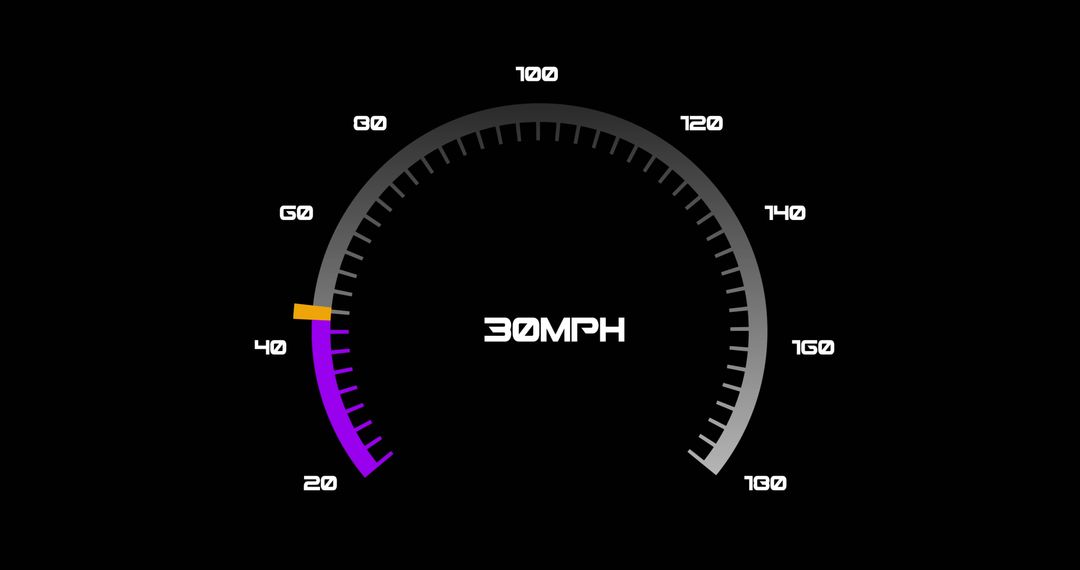 Car Speedometer Display with Modern Digital Elements