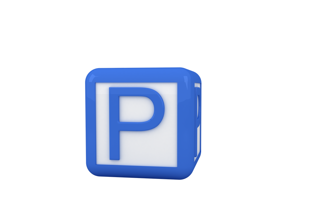 3D Blue Block with Letter P Transparent Background Isolated Image - Download Free Stock Images Pikwizard.com