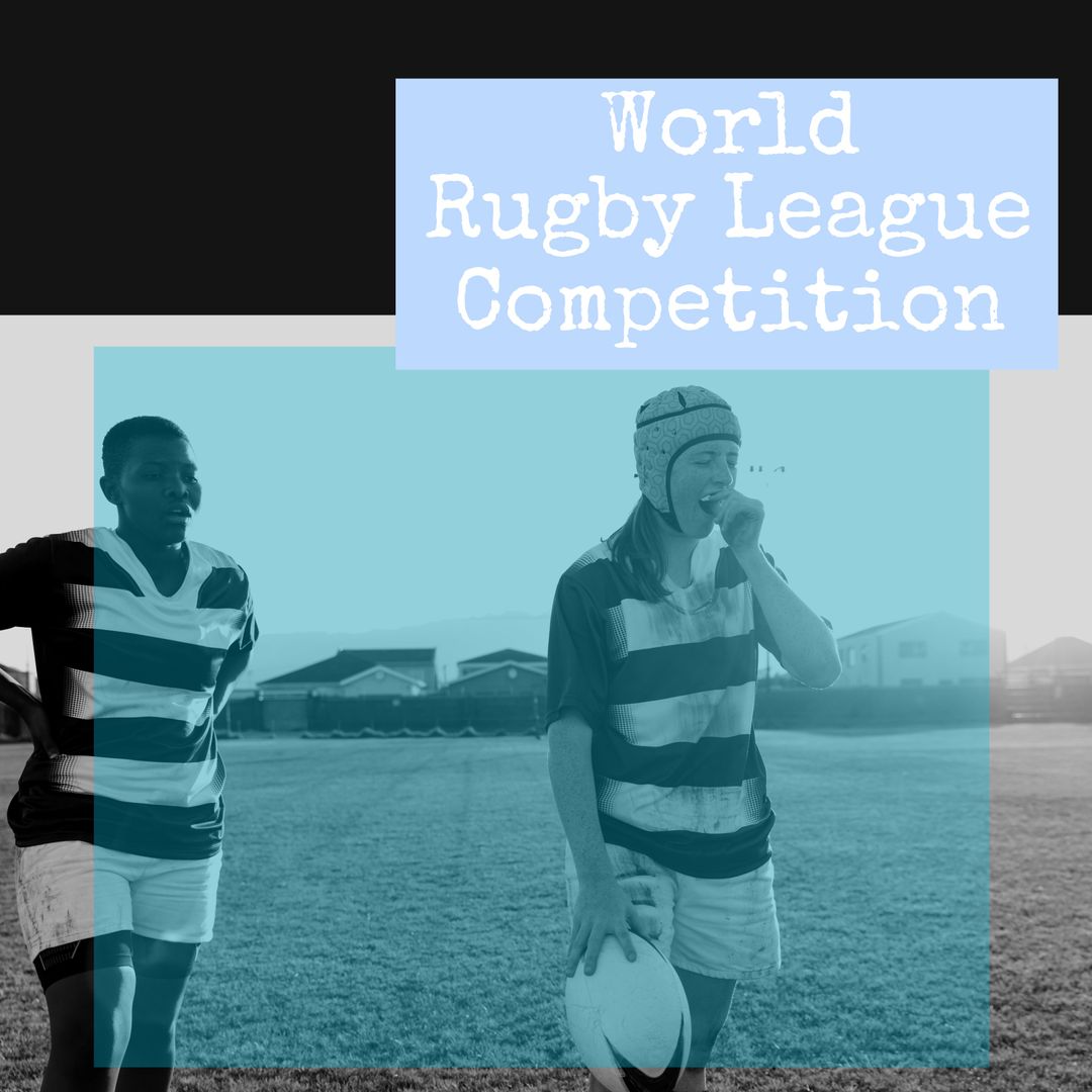 Diverse Female Rugby Players in World Rugby League Competition - Download Free Stock Templates Pikwizard.com