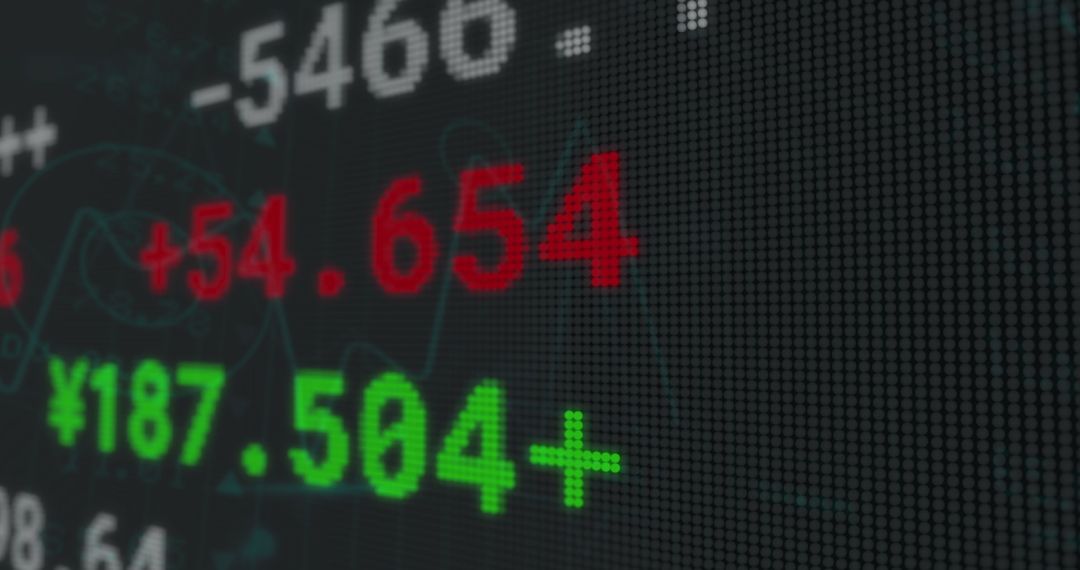 Live Stock Market Data Display with Dynamic Numbers