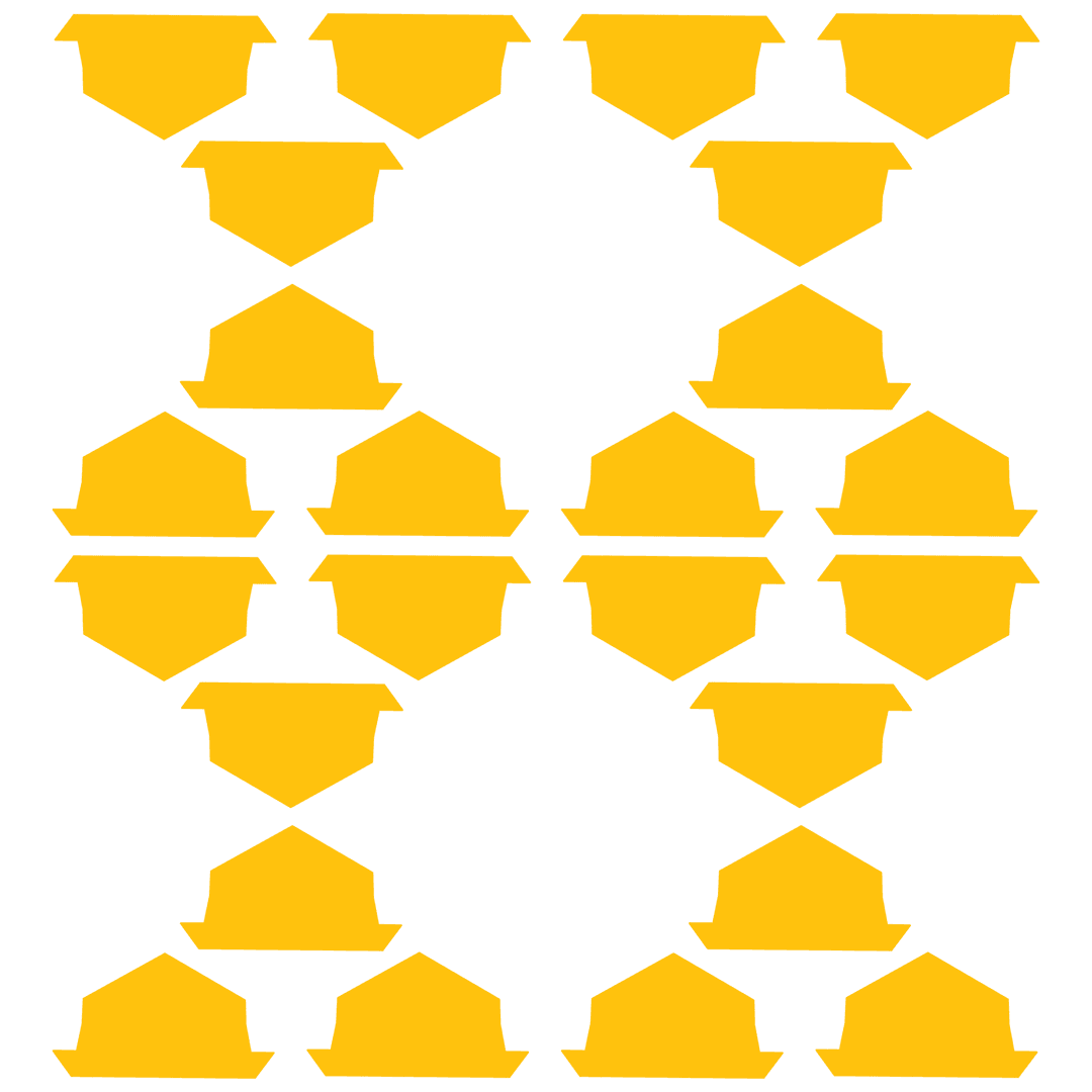 Yellow pattern with geometric shapes on transparent background vector