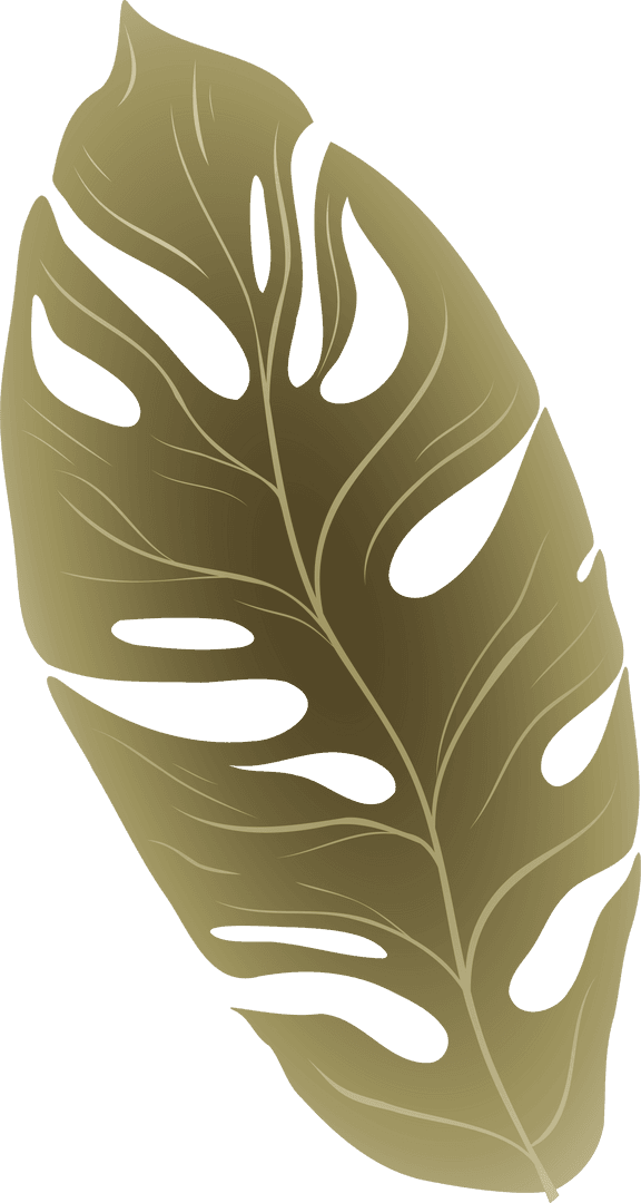 Transparent Gold Monstera Leaf on Stylish Background