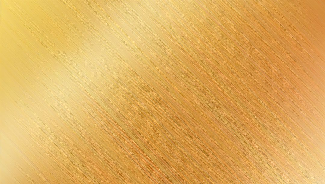 Warm Brushed Copper Metal Texture Showing Diagonal Grain, Sheen and Reflective Gradient