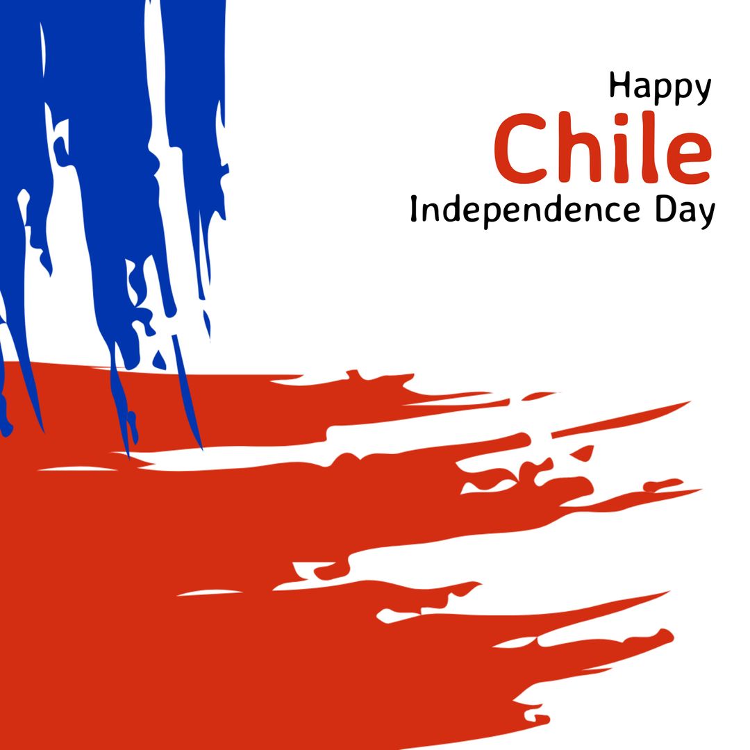 Chile Independence Day Celebration Design with Patriotic Colors