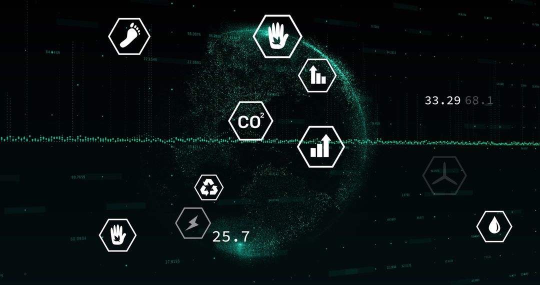 Global Eco-Friendly Concepts with Data Overlay