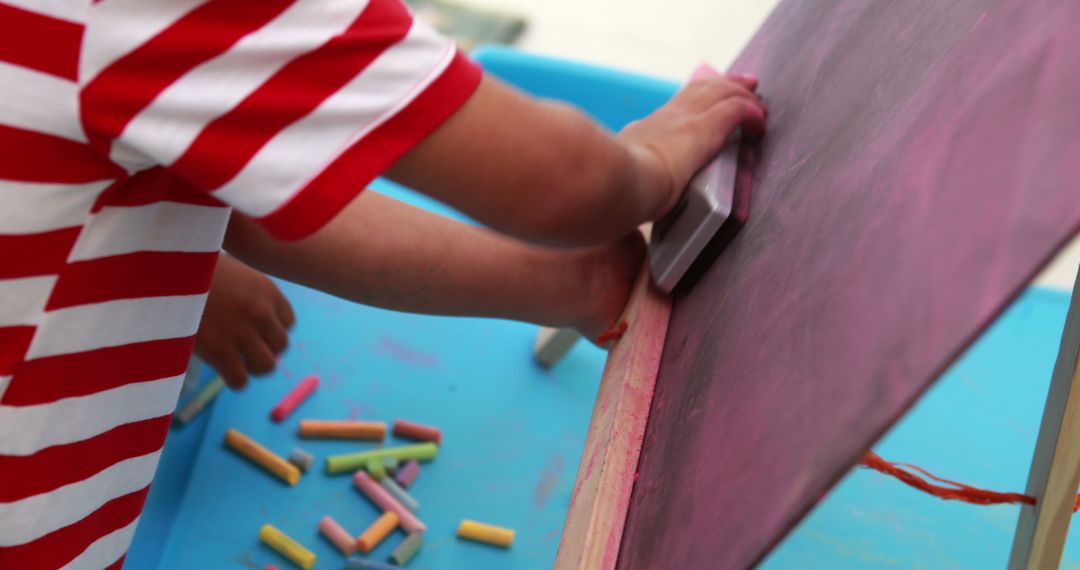 Children Drawing with Chalk on Chalkboard, Colorful Activity - Free Images, Stock Photos and Pictures on Pikwizard.com