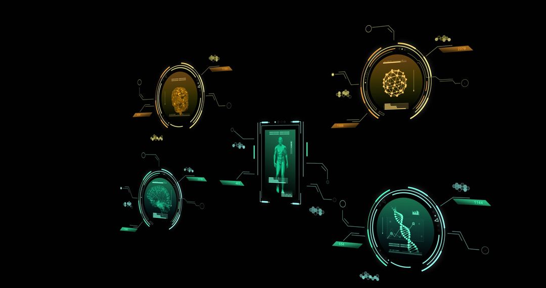 Futuristic Scientific Data Visualization in Digital Interface