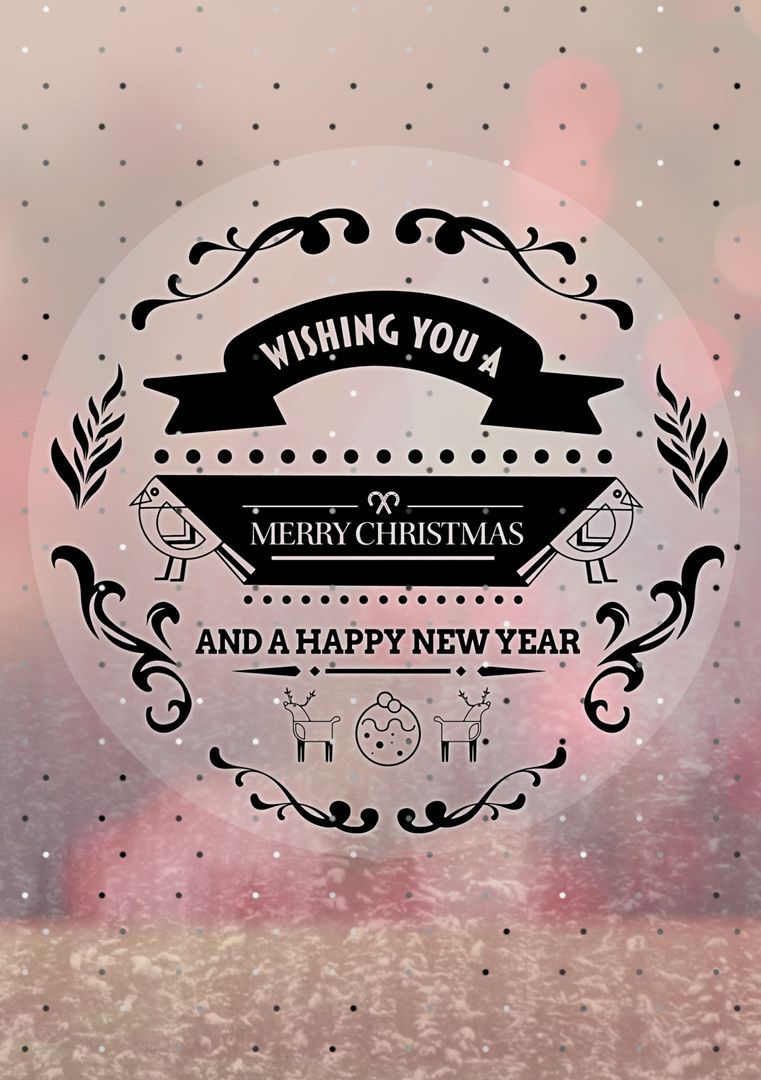 Merry Christmas and Happy New Year Festive Greeting