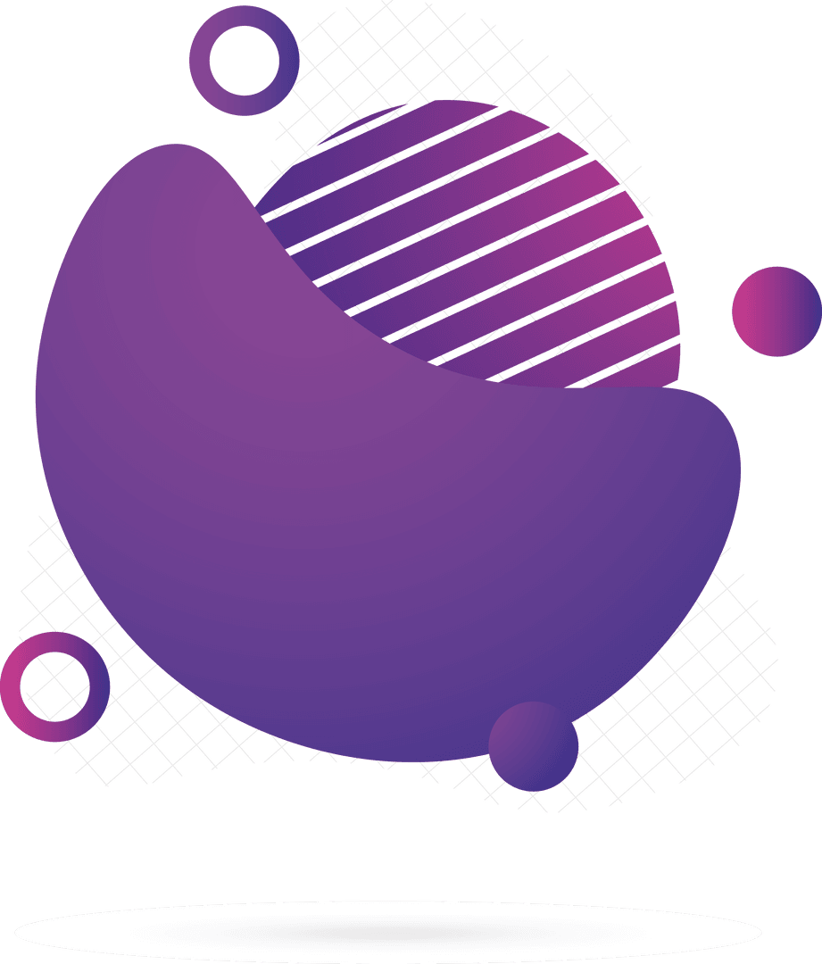 Abstract Purple Geometric Shapes on Transparent Background