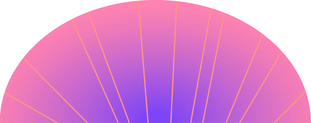 Vibrant Geometric Sunrise with Gradient on Transparent Background